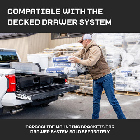 DECKED CargoGlide Truck Bed Slide – 1500 lb Capacity, 75% Extension – Heavy-Duty Pickup Cargo Slide for Easy - Outdoor Depot