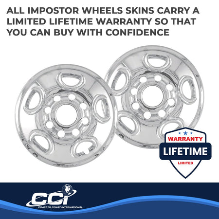 Coast to Coast International Coast To Coast International Chrome Impostor Wheel Skins, Set of 4 – Compatible - Outdoor Depot