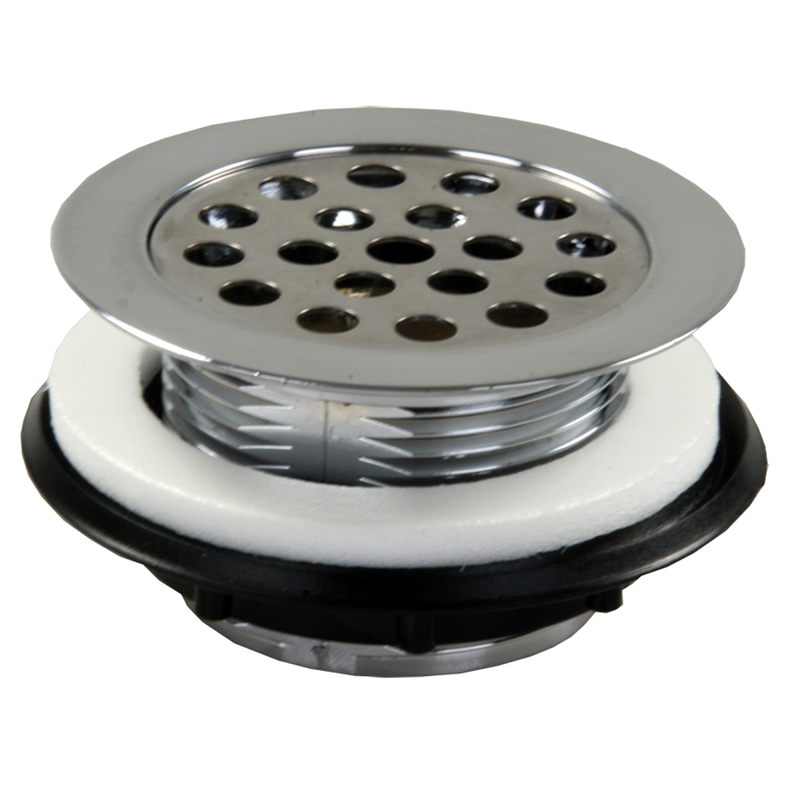 JR Products JR Products 95175 Shower Strainer with Grid - Chrome - Outdoor Depot