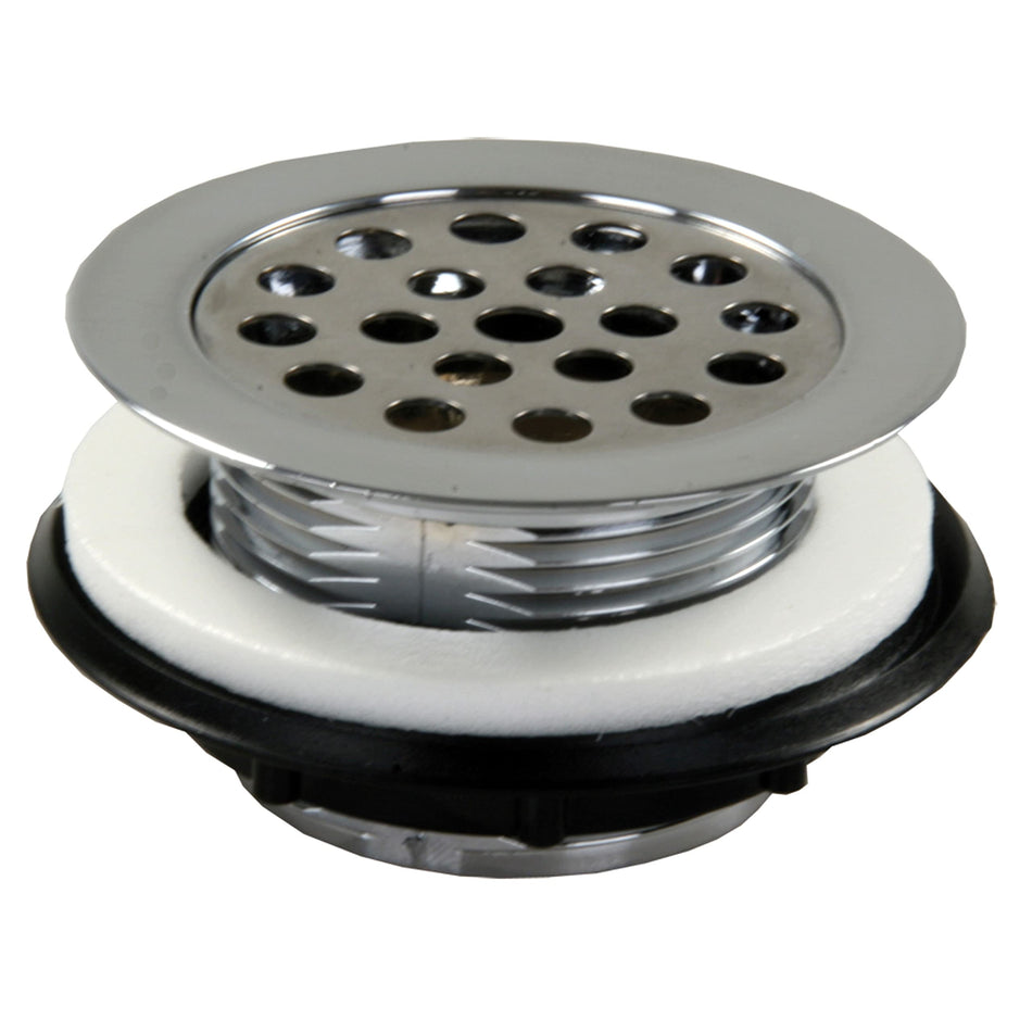 JR Products JR Products 95175 Shower Strainer with Grid - Chrome - Outdoor Depot