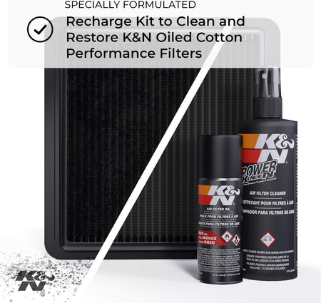 K&N K&N Air Filter Cleaning Kit: Squeeze Bottle Filter Cleaner and Black Oil Kit; Restores Engine Air Filter - Outdoor Depot