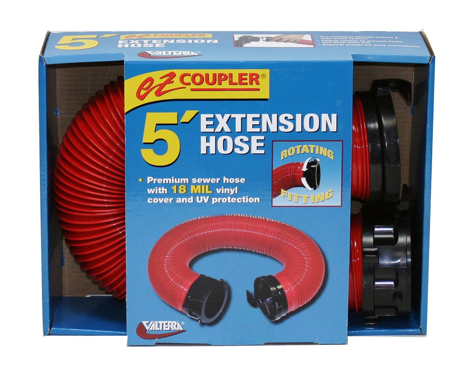 Valterra D04-0112 EZ Coupler 5' Extension Hose , Red