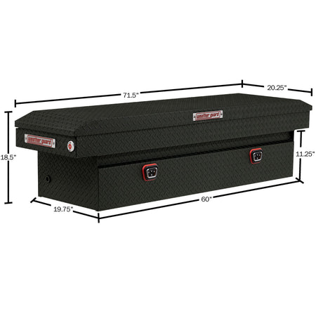 Weather Guard Weather Guard Model 127-52-04 Saddle Box, Aluminum, Full Standard, Textured Matte Black, 11.0 - Outdoor Depot