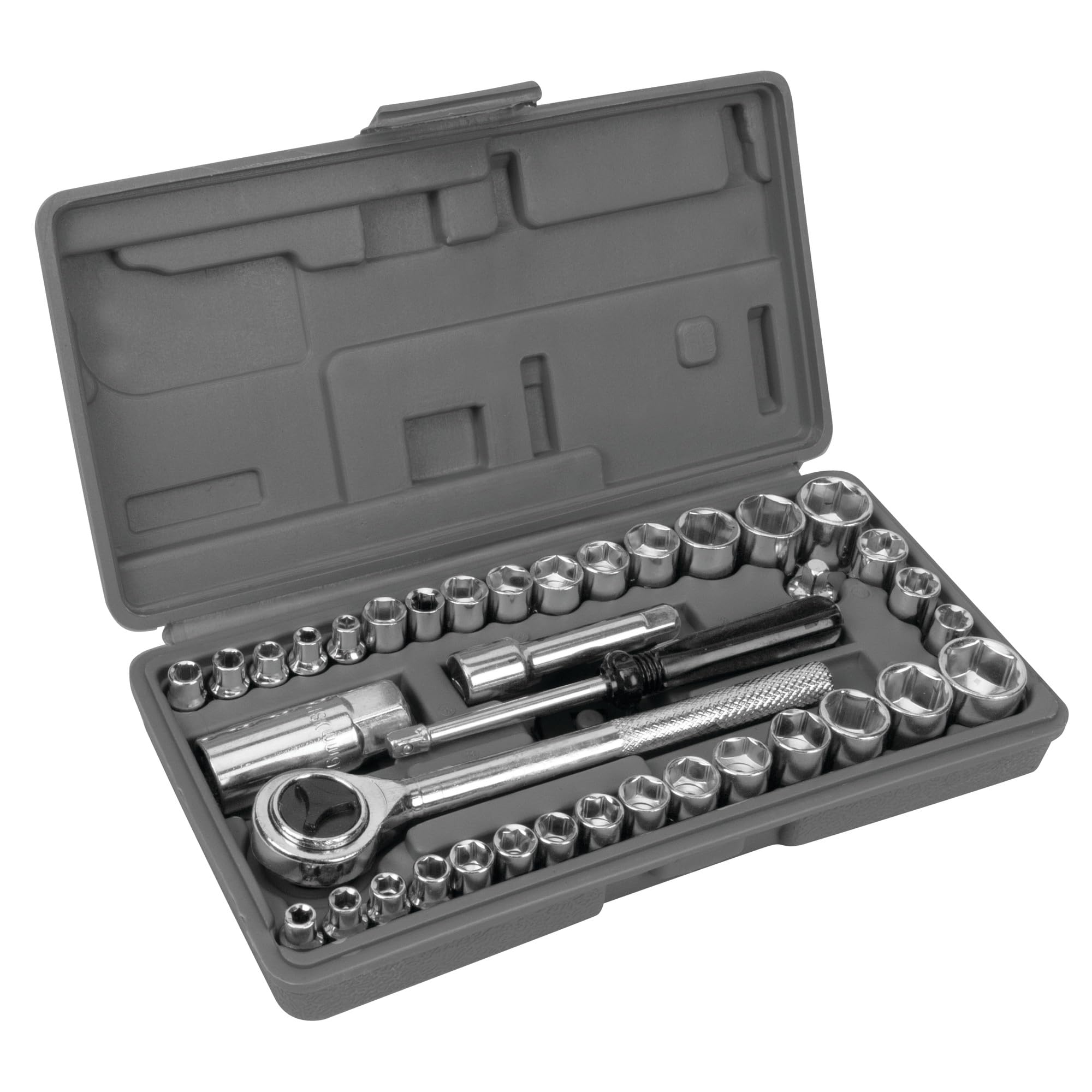 Performance Tool Performance Tool W1173 SAE/Metric 40-Piece SAE and Metric Socket Set, 1/4-Inch & 3/8-Inch - Outdoor Depot
