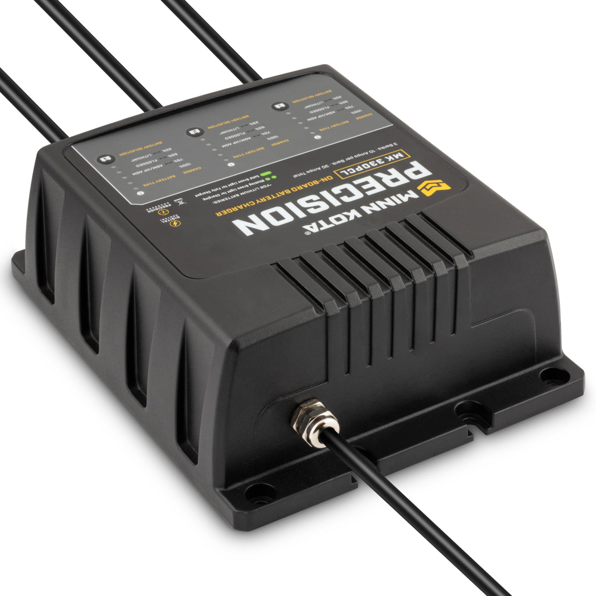 Minn Kota Minn Kota Precision MK-330PCL On-Board Marine Battery Charger – 3 Banks, 10 Amps Each - Outdoor Depot