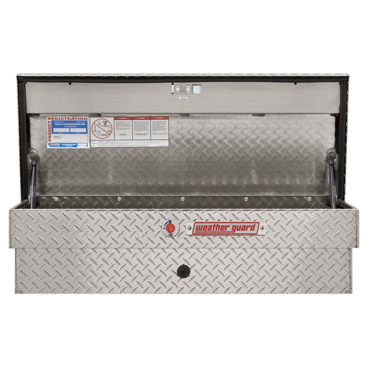 Weather Guard Weather Guard Model 184-0-04 41in Lo-Side Truck Box, Aluminum, Clear, 3.0 cu ft capacity - Outdoor Depot