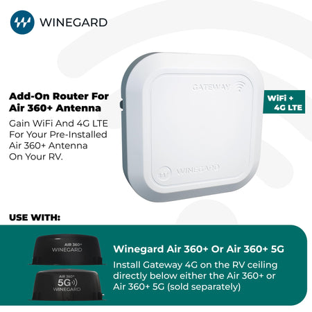 Winegard Winegard Gateway 4G - GW-1000 WiFi and LTE Router - Air 360+ Compatible - RV Mobile Router Upgrade - Outdoor Depot