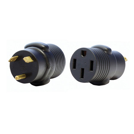 Valterra Valterra A10-3050AVP Mighty Cord Adapter Plug - 30AM to 50AF, Black (Carded) - Outdoor Depot