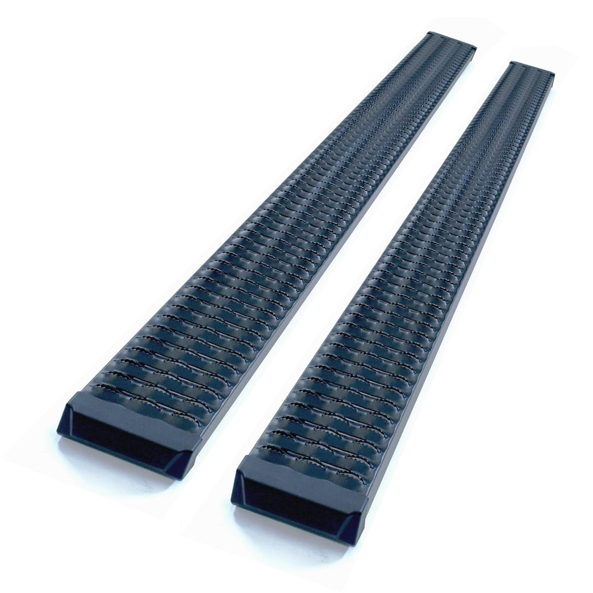 Trailfx TrailFX Running Boards Fits Cheverolet Silverado 1500 Crew Cab 2019-2025 Titanium Black Powder - Outdoor Depot
