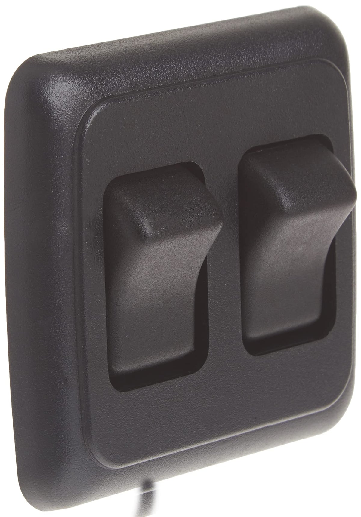 JR Products JR Products 12235 Black Double SPST On-Off Switch with Bezel - Outdoor Depot