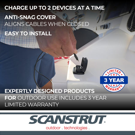 Scanstrut Scanstrut Flip Pro Fast Charge Dual USB Socket - Outdoor Depot