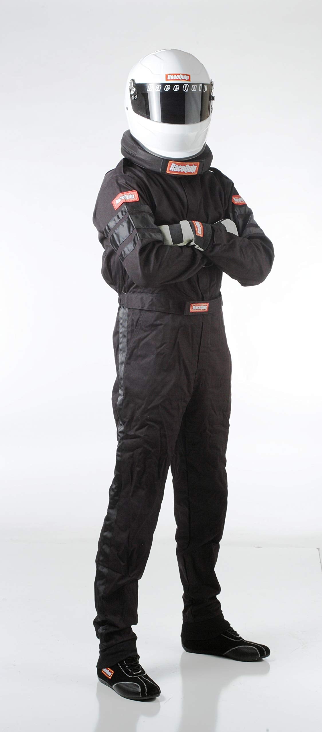 RaceQuip RaceQuip® 110006RQP 110 Series 1-Pc Driving Suit - SFI 3.2A/1 - Black - XL - Outdoor Depot