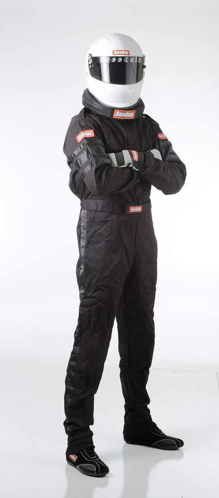 RaceQuip RaceQuip® 110006RQP 110 Series 1-Pc Driving Suit - SFI 3.2A/1 - Black - XL - Outdoor Depot