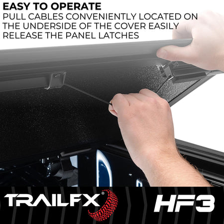 Trailfx TrailFX Hard Tri-Fold Truck Bed Tonneau Cover Fits 2019-2025 Ram 1500 5.7 Foot Bed No RamBox Gloss - Outdoor Depot