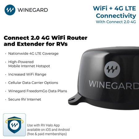 Winegard Winegard Connect 2.0 4G WF2-435 Router and WiFi Extender – High-Performance 4G LTE – Long-Range - Outdoor Depot