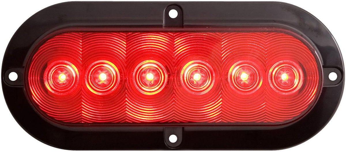 Optronics Optronics STL73RBP 6" Oval Sealed LED Stop/Turn/Tail Light, Red - Outdoor Depot