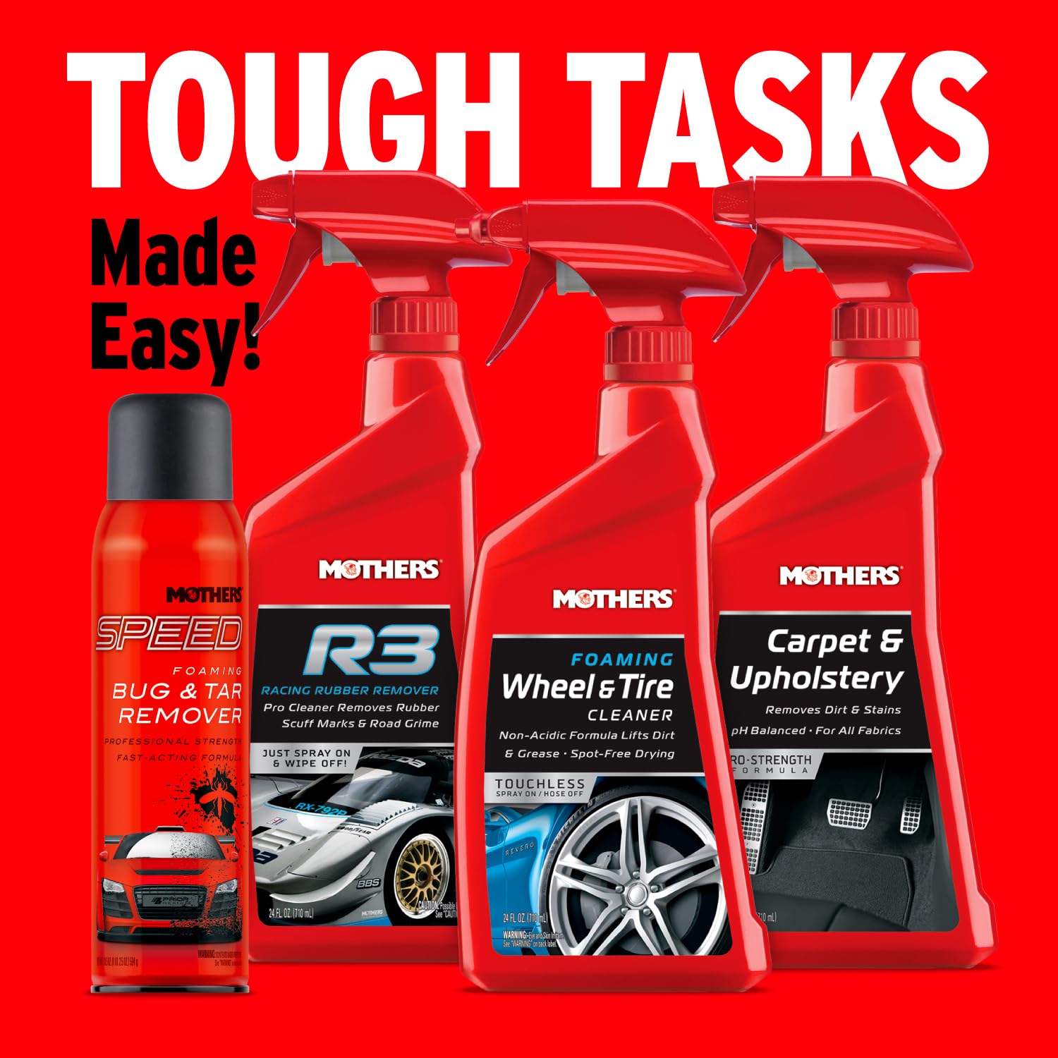 Mothers Mothers Speed Foaming Bug & Tar Remover, 18.5 oz. Aerosol — Fast-Acting, No-Drip Foam for Bug - Outdoor Depot