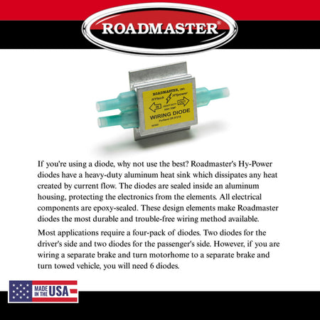Roadmaster Roadmaster 794 Pack of 4 Hy-Power Diodes Compatible with RVs & Flat Towed Vehicles | Prevents - Outdoor Depot