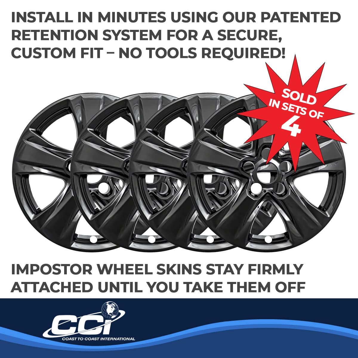 Coast to Coast International Impostor Wheel Covers Fits Toyota RAV4 2019-2025 Set of 4 Wheel Skins 5 V - Outdoor Depot