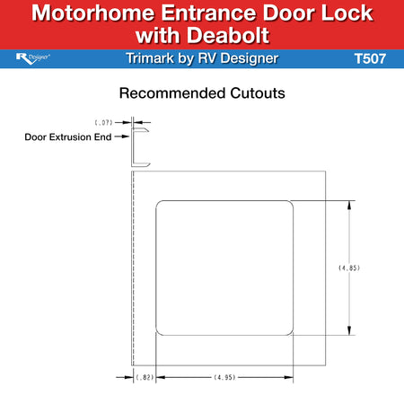 RV Designer RV Designer T507 TriMark Motorhome Entrance Door Lock with Deadbolt - Fit for 1.38-1.58” RV - Outdoor Depot