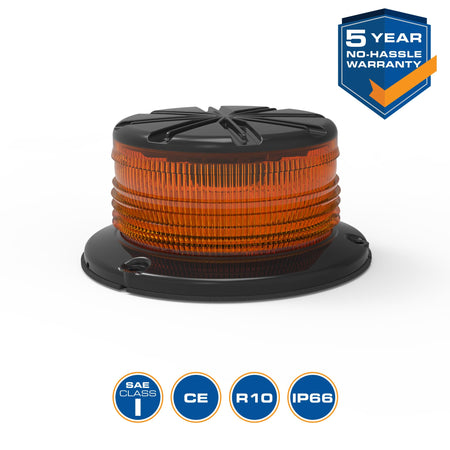ECCO ECCO 7460A Series Profile™ 3 Inch LED Beacon - Amber | 12-36VDC | Pulse8 Flash Pattern - Outdoor Depot