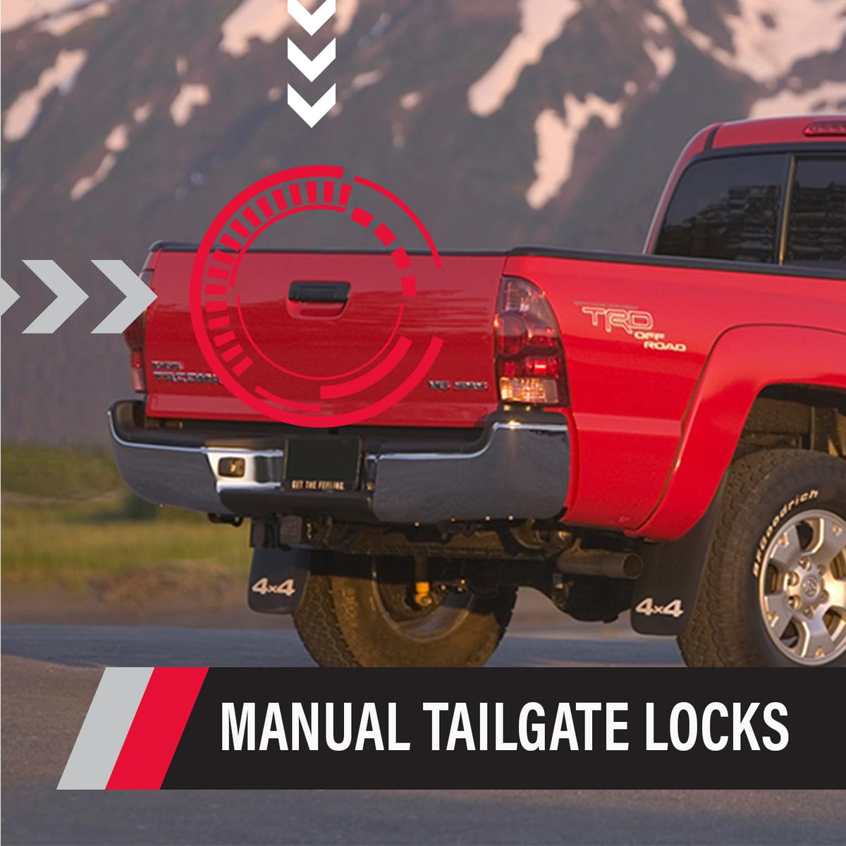 Pop & Lock Pop & Lock PL5400 Black Manual Tailgate Lock with Bolt Codeable Technology for Toyota Tacoma - Outdoor Depot