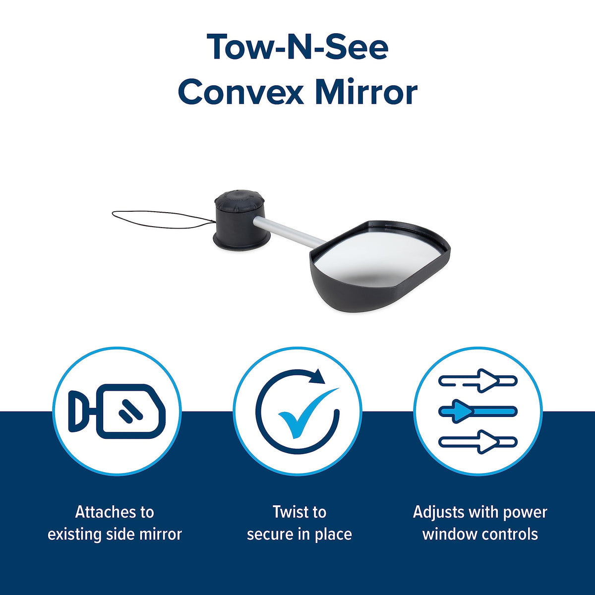 Camco Camco Tow-N-See Mirror | Features Quick and Simple Installation & Attaches to Existing Side Mirror | - Outdoor Depot