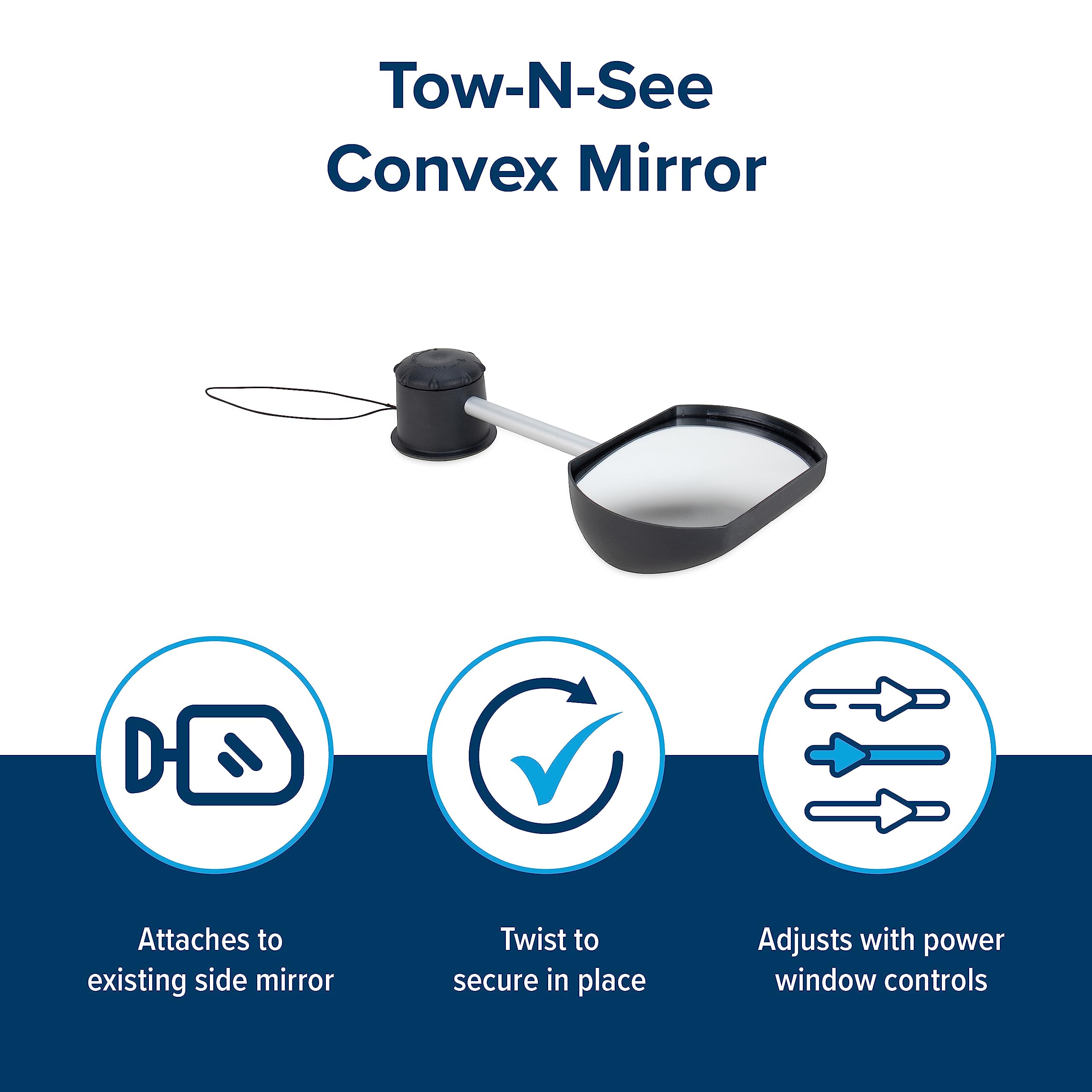 Camco Camco Tow-N-See Mirror | Features Quick and Simple Installation & Attaches to Existing Side Mirror | - Outdoor Depot