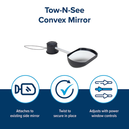 Camco Camco Tow-N-See Mirror | Features Quick and Simple Installation & Attaches to Existing Side Mirror | - Outdoor Depot