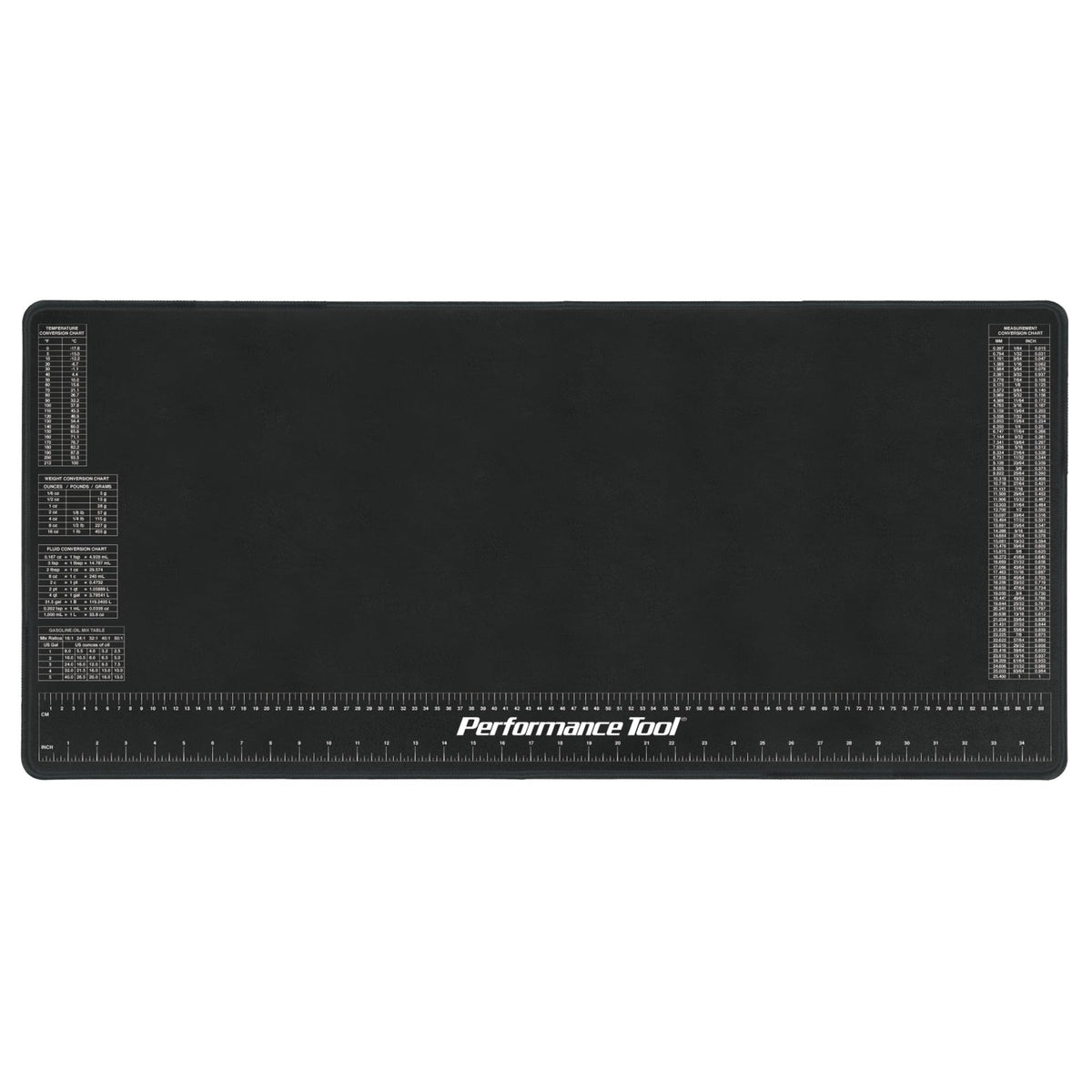 Performance Tool Performance Tool W88977 Neoprene Mat with Ruler and Reference Charts, Chemical Resistant, - Outdoor Depot