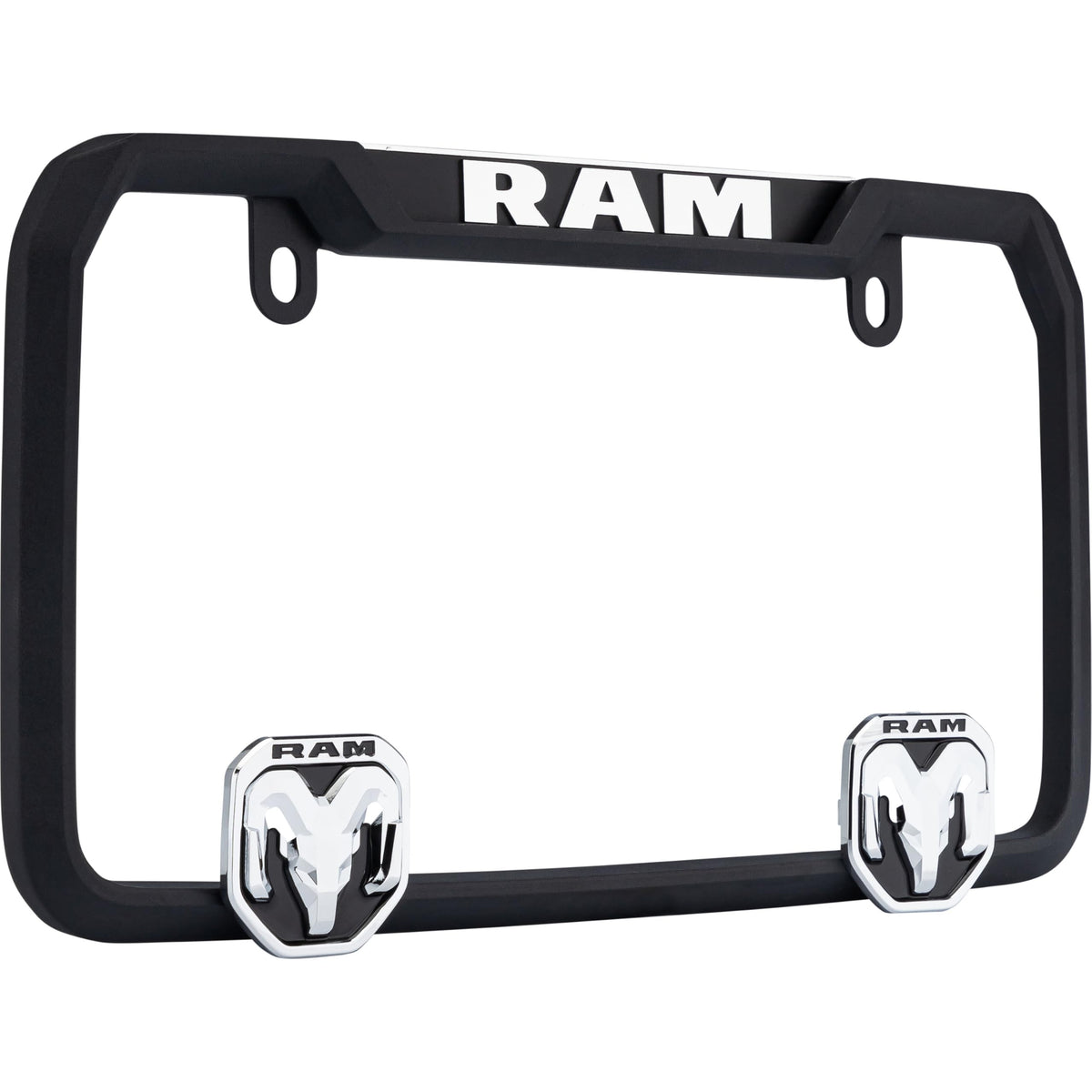 Cruiser Accessories Cruiser Accessories RAM License Plate Frame – Matte Black, Officially Licensed Metal - Outdoor Depot