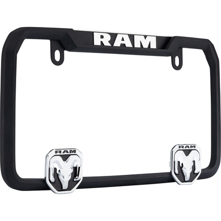 Cruiser Accessories Cruiser Accessories RAM License Plate Frame – Matte Black, Officially Licensed Metal - Outdoor Depot
