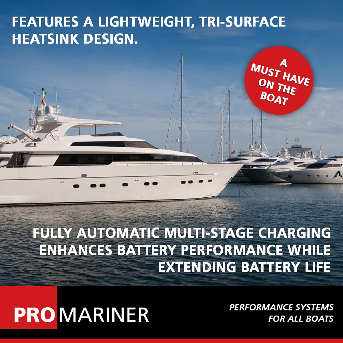ProMariner ProMariner 44021 ProSport HD Waterproof Marine Battery Charger, 20 Amp, 3 Bank - Outdoor Depot