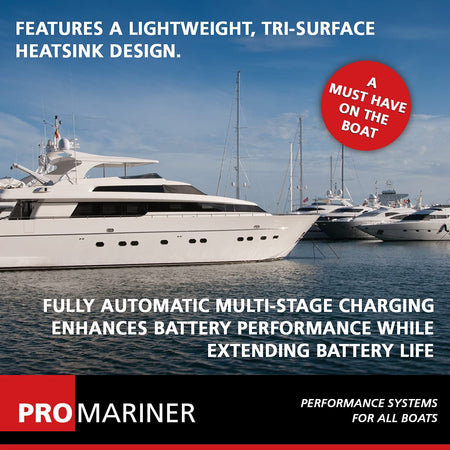 ProMariner ProMariner 44021 ProSport HD Waterproof Marine Battery Charger, 20 Amp, 3 Bank - Outdoor Depot