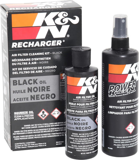 K&N K&N Air Filter Cleaning Kit: Squeeze Bottle Filter Cleaner and Black Oil Kit; Restores Engine Air Filter - Outdoor Depot