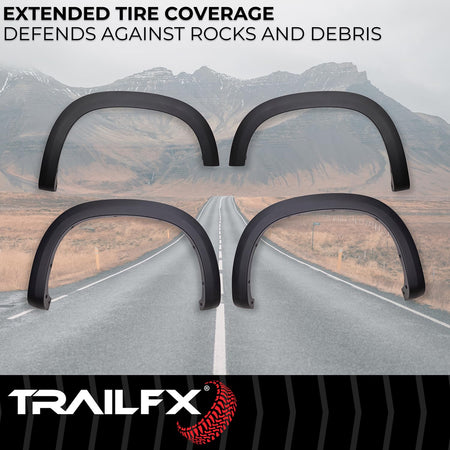 Trailfx TrailFX Fender Flares Fits Chevrolet Silverado 1500 2019-2025 OE Style Black Smooth Paintable - Outdoor Depot