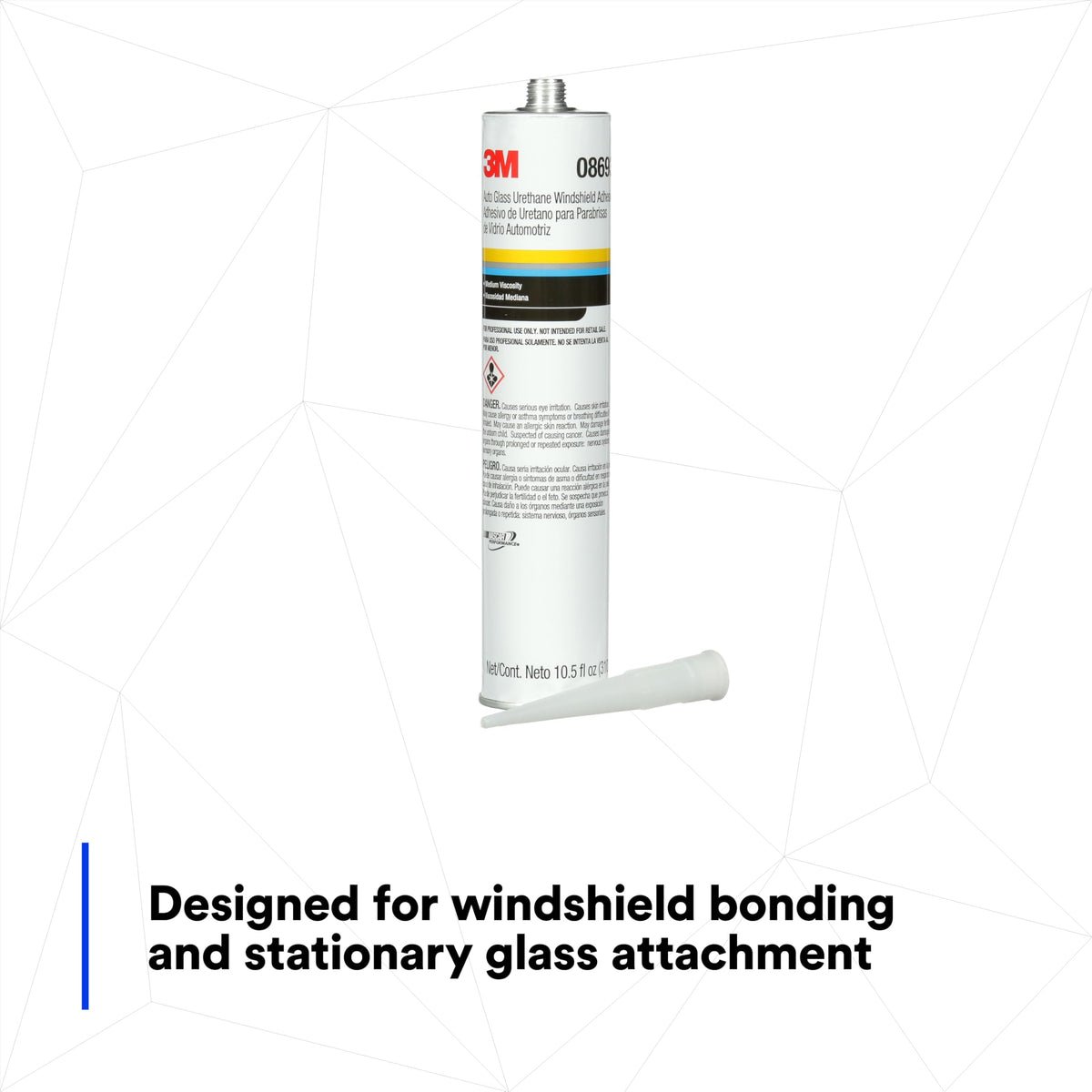 3M 3M Auto Glass Urethane Windshield Adhesive, 08693, Medium Viscosity, High-Strength, Fast-Curing, 310 - Outdoor-Depot.us