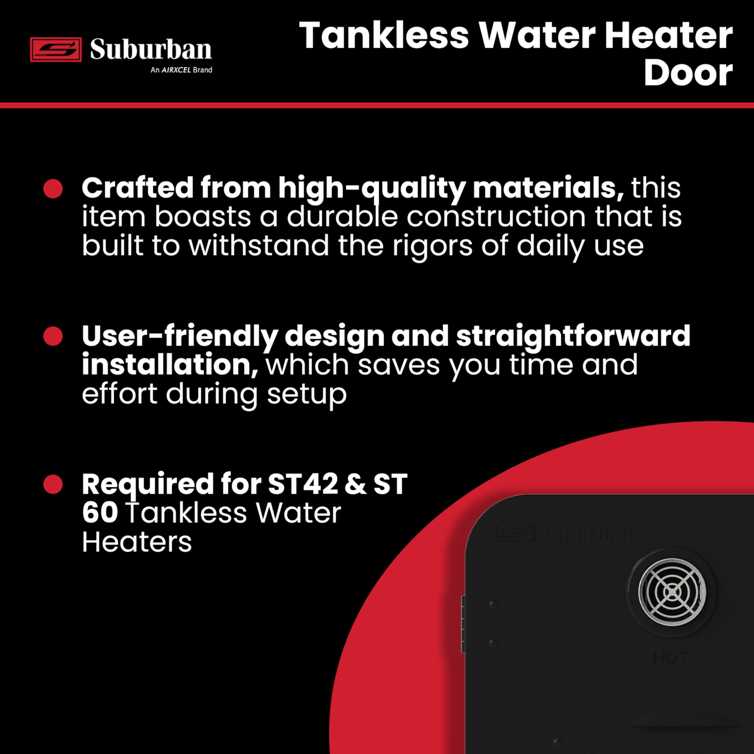Suburban ST Suburban 6285AEB Tankless Water Heater Door, Required Door for Installation of Suburban ST42 and - Outdoor Depot