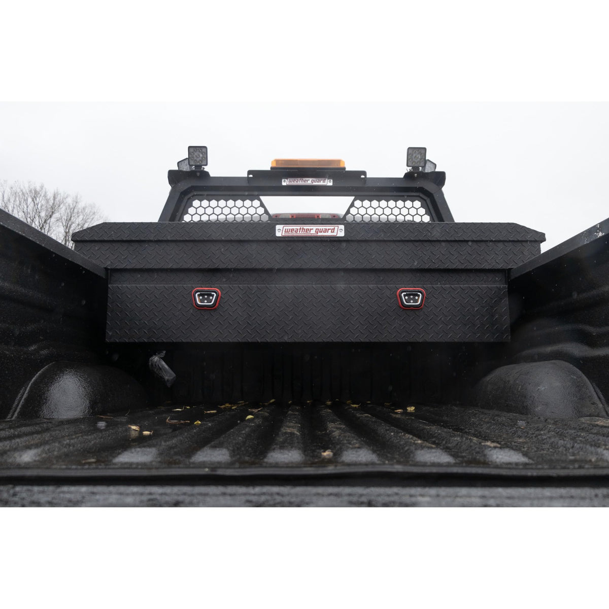 Weather Guard Weather Guard Model 127-52-04 Saddle Box, Aluminum, Full Standard, Textured Matte Black, 11.0 - Outdoor Depot