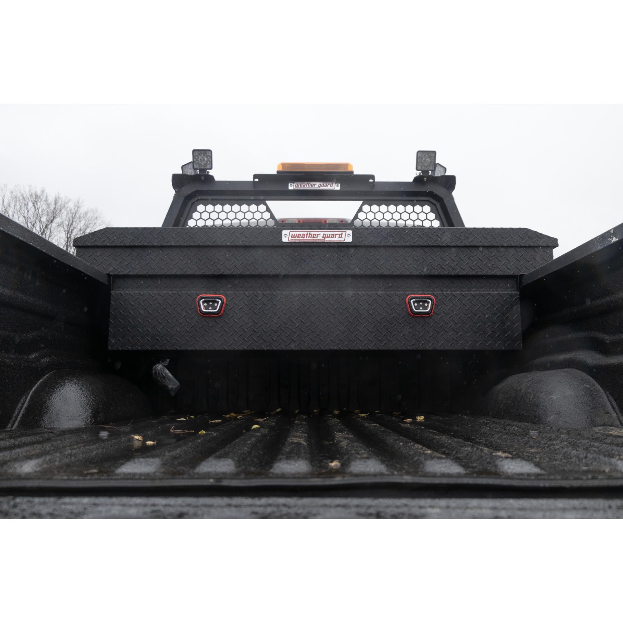 Weather Guard Weather Guard Model 127-52-04 Saddle Box, Aluminum, Full Standard, Textured Matte Black, 11.0 - Outdoor Depot