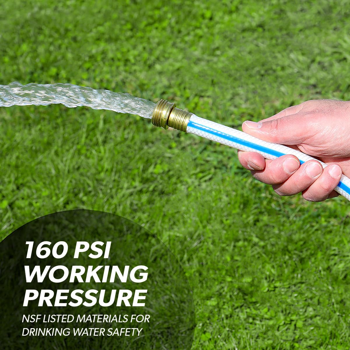 Valterra Valterra W01-6300 AquaFresh High Pressure Drinking Water Hose - 5/8" x 25', White - Outdoor Depot