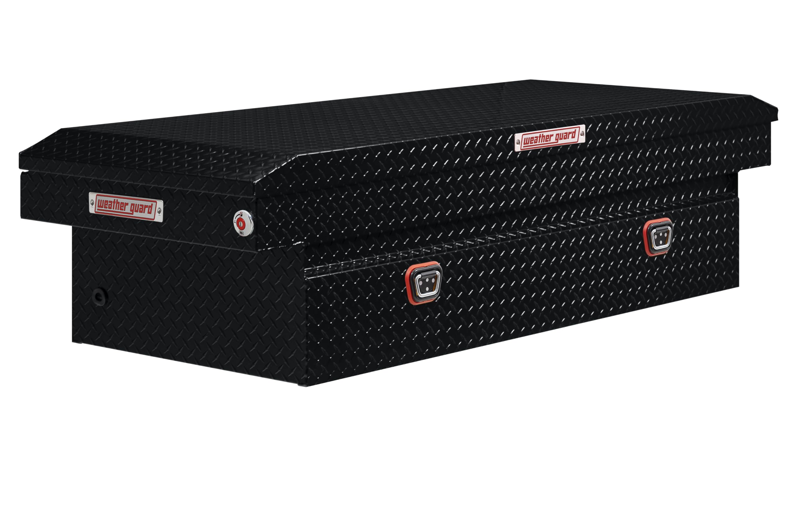 Weather Guard Weather Guard Model 117-5-04 Saddle Box, Aluminum, Full Extra Wide, Gloss Black, 14.4 cu ft - Outdoor Depot