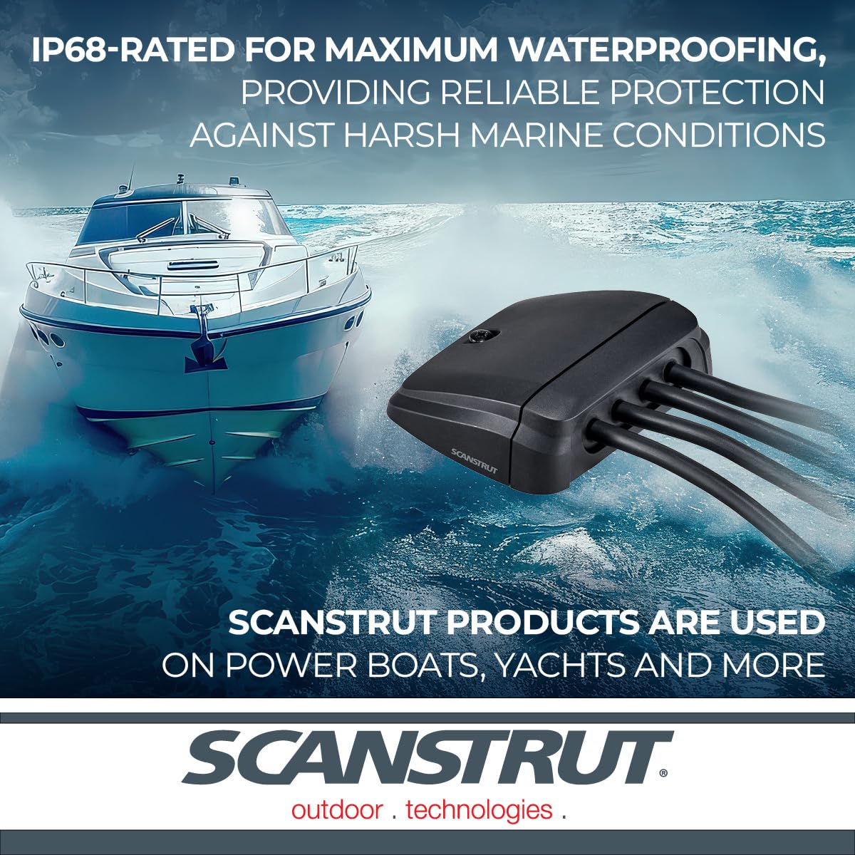 Scanstrut Scanstrut DS-H-Multi-BLK Horizontal Multi Cable Seal – Black - Outdoor Depot