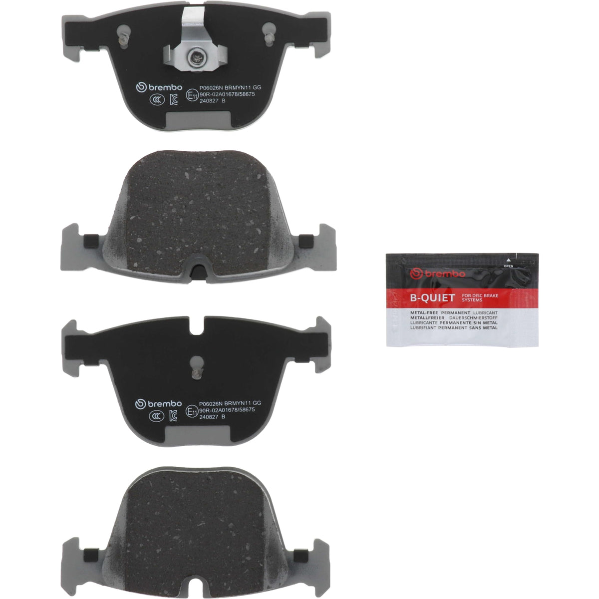 Brembo Brembo P06026N Premium Ceramic Rear Disc Brake Pad Set BENTLEY/BMW/ROLLS-ROYCE OE# 34216768471 - Outdoor Depot