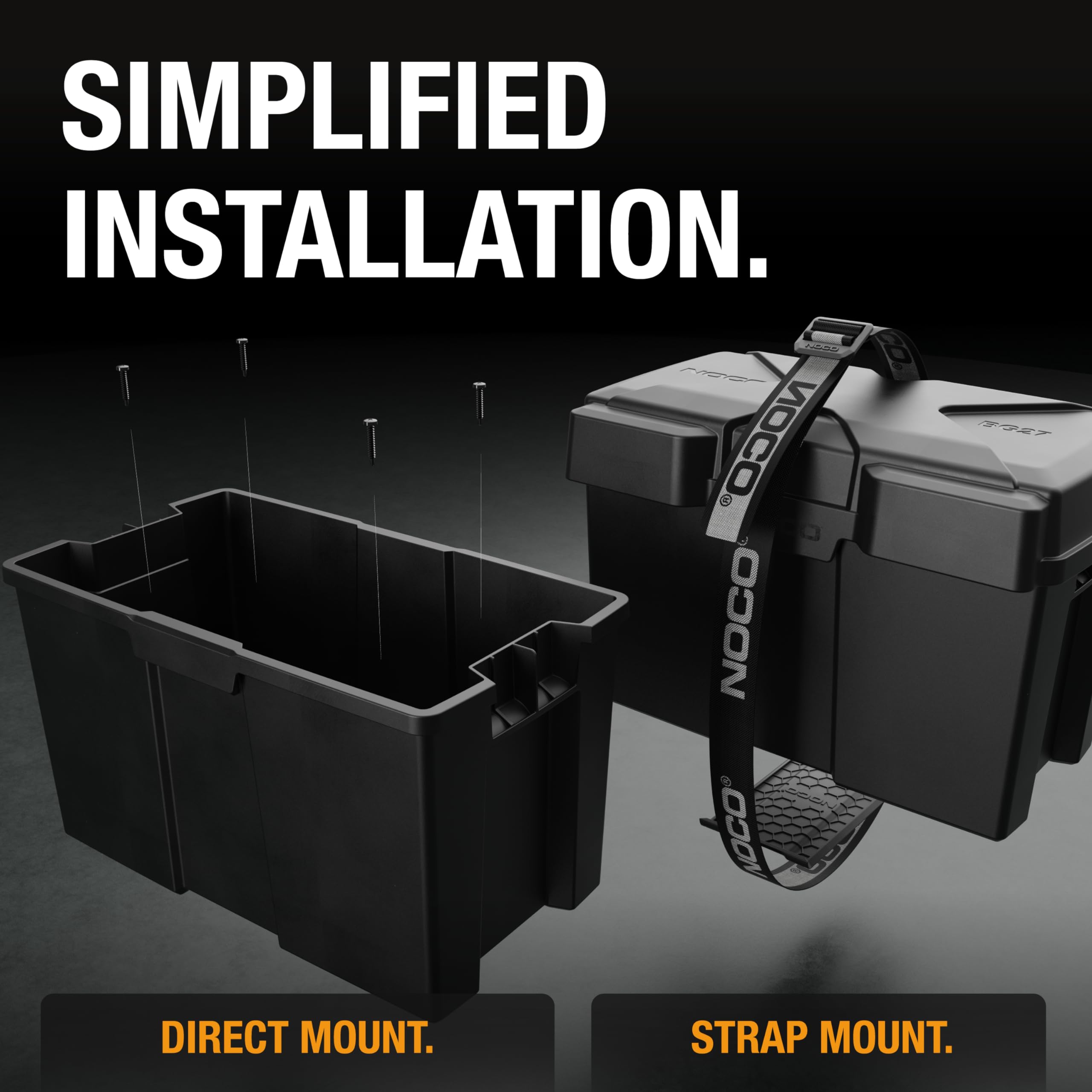 NOCO NOCO Snap-Top BG27 Battery Box, Group 27 12V Battery Box for Marine, Automotive, RV, Boat, Camper and - Outdoor Depot