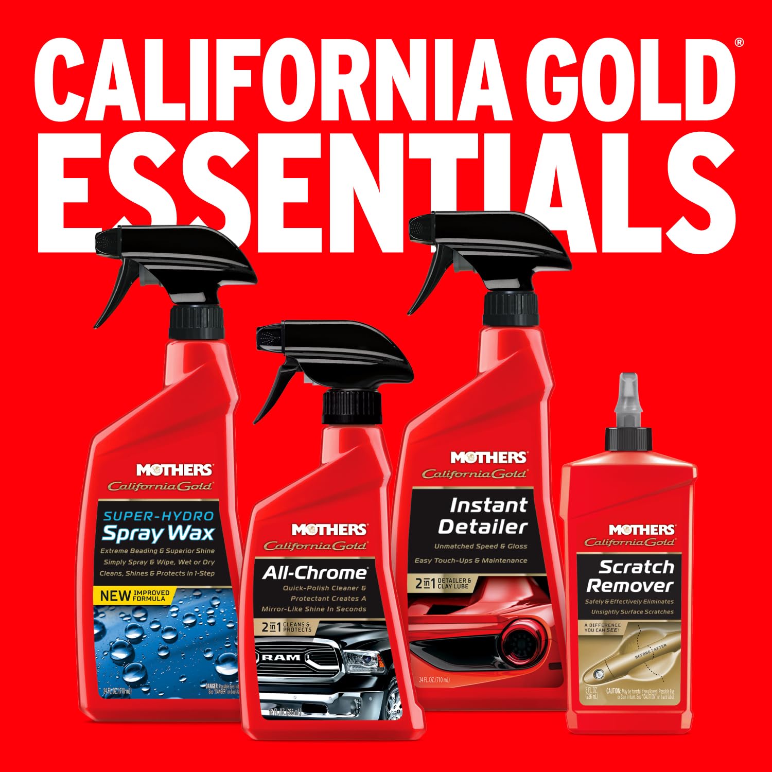 Mothers Mothers California Gold All-Chrome, 12 oz. – Cleans & Polishes Chrome, PVD & Chromed Plastics, - Outdoor Depot