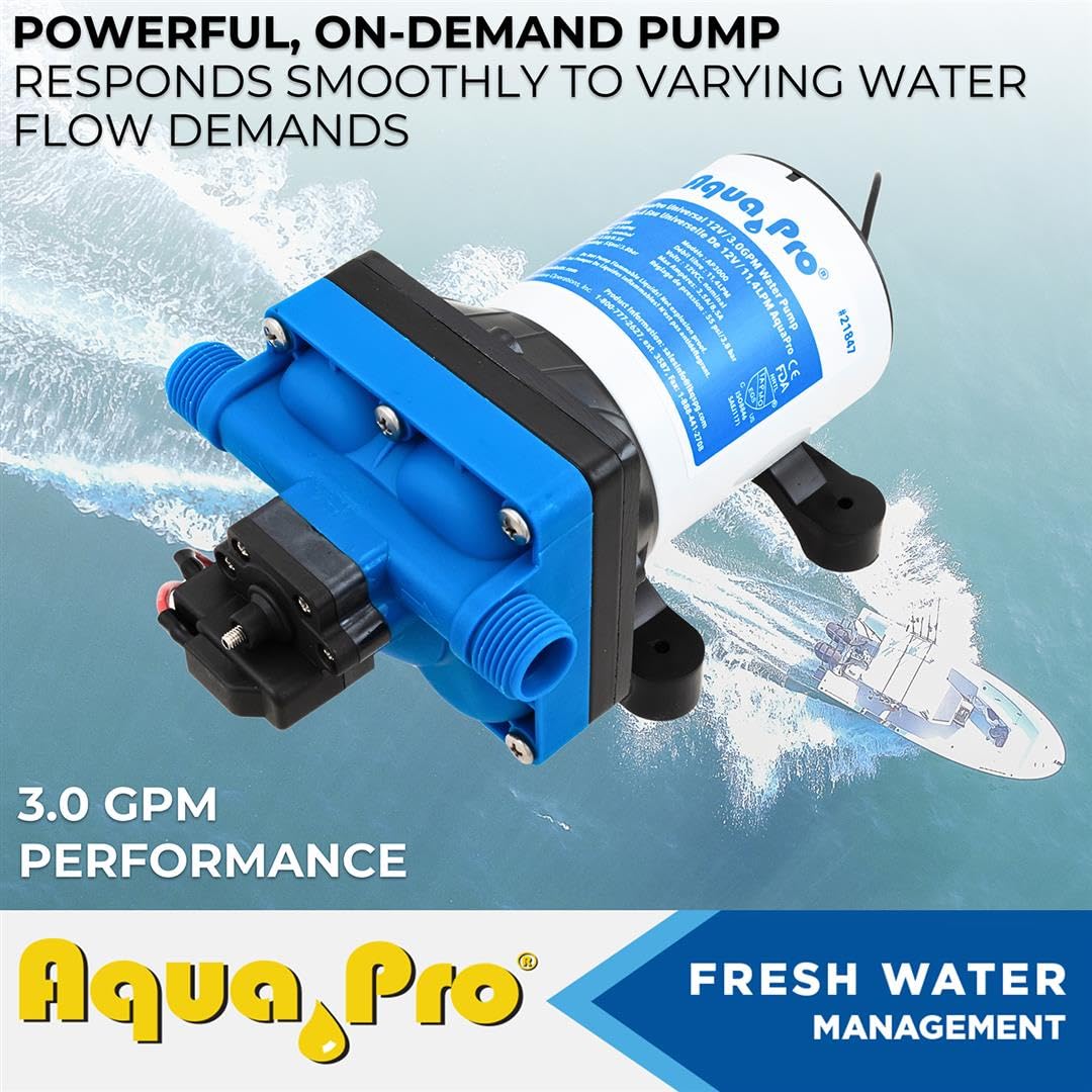 Aquapro Aquapro 21847 3.0Gpm 12V MUL-Fixture Pump - Outdoor Depot