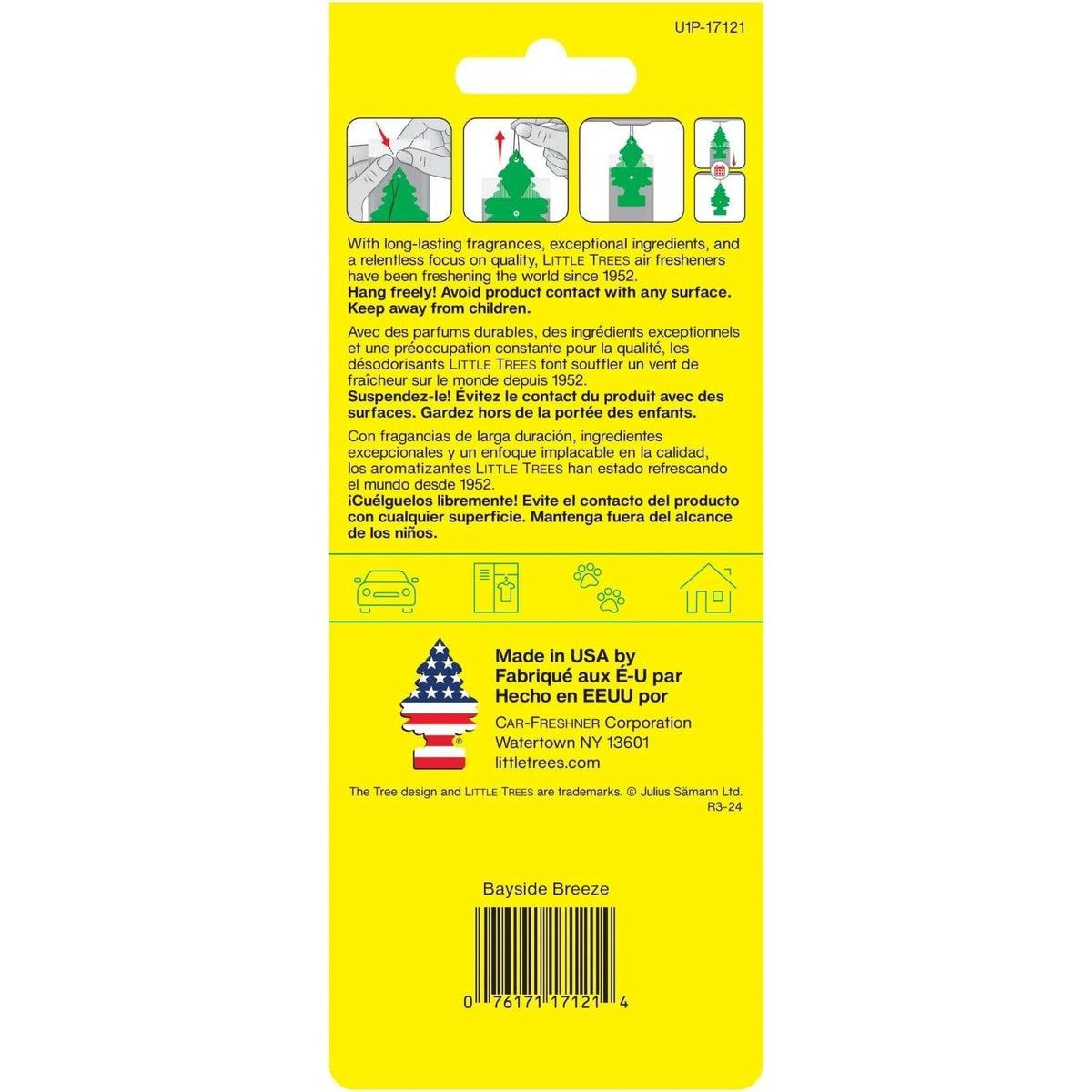 LITTLE TREES CAR FRESHNER Bayside Breeze Little Trees Air Freshener - Outdoor Depot