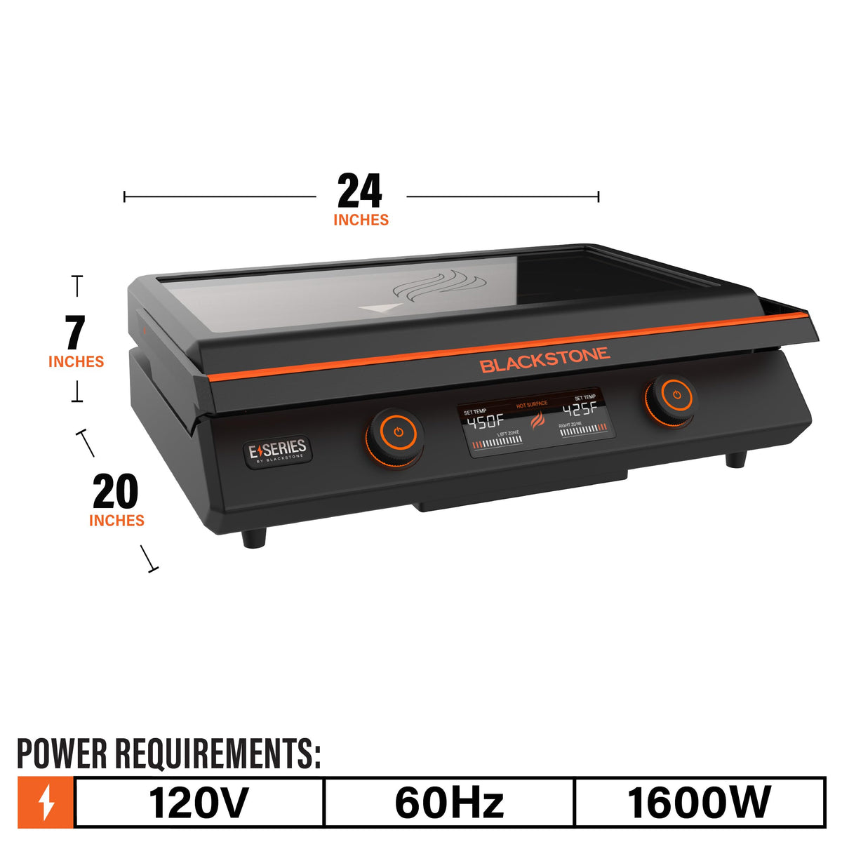 BLACKSTONE Blackstone 22-Inch Electric Griddle - 1600W Non Stick Ceramic Titanium Coated Stainless Steel - Outdoor Depot