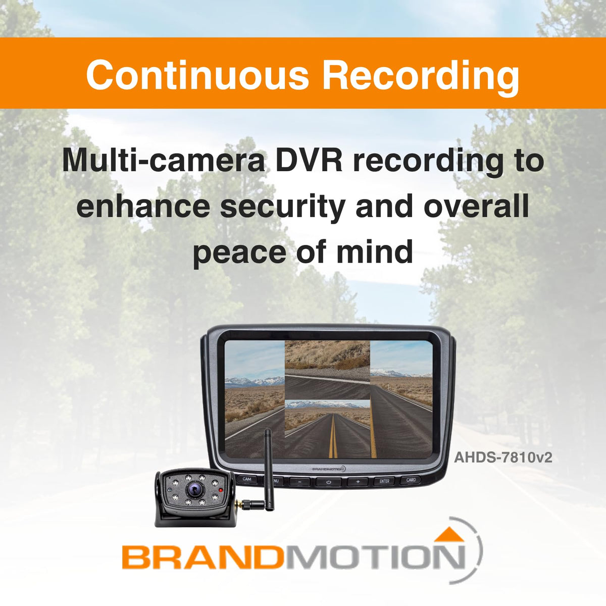 Brandmotion Brandmotion Wireless Observation IR Camera System with 7″ HD Monitor | Compatible with RAM 1500 - Outdoor Depot